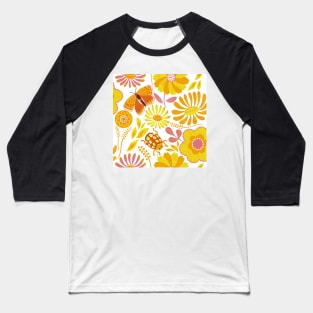 Golden summer florals Baseball T-Shirt